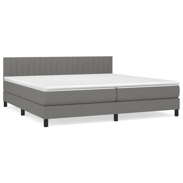 vidaXL Boxspringbett Boxspringbett mit Matratze Dunkelgrau 200x200 cm Stoff günstig online kaufen