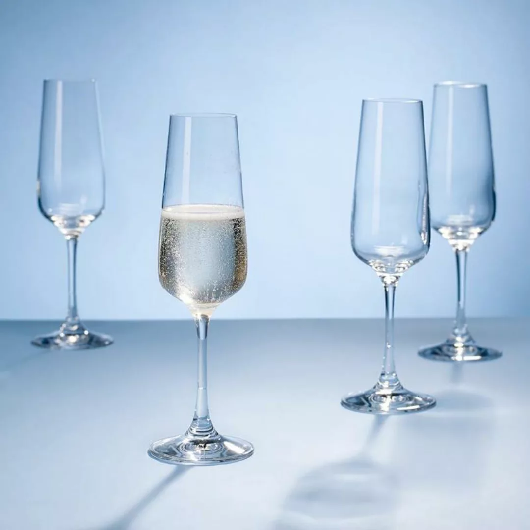 Villeroy & Boch Ovid Kristallglas Sektglas Set 4-tlg. 0,25 L / h: 228 mm günstig online kaufen
