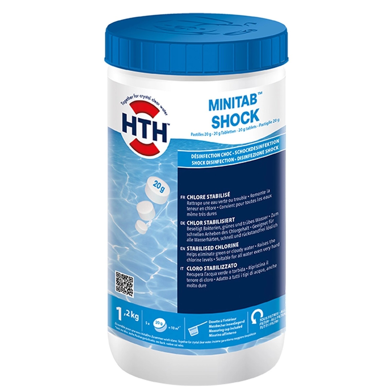HTH 1,2 kg MiniTab Shock 20 g Schnell Löslich Chlor Tabletten Desinfektion günstig online kaufen