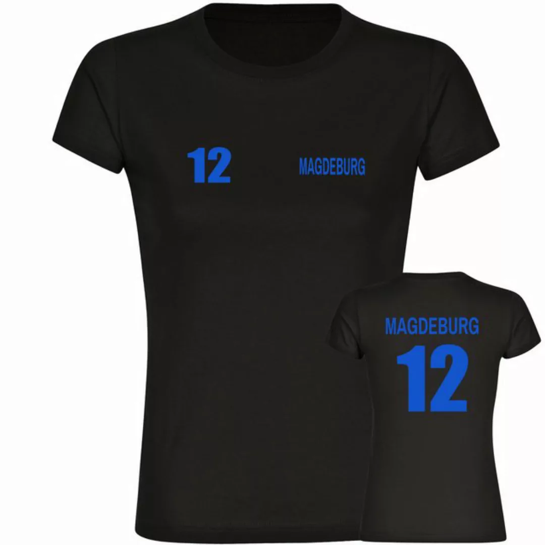 multifanshop T-Shirt Damen Magdeburg - Trikot Nummer 12 - Frauen günstig online kaufen