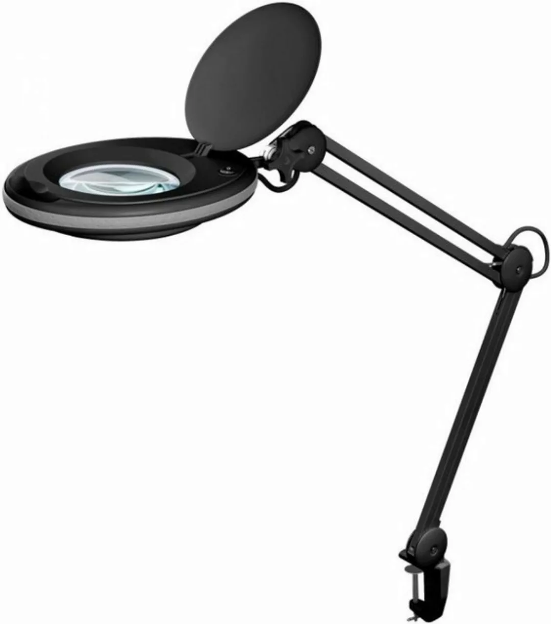 Goobay Standlupe Kaltlicht LED Lupenleuchte mit Tischklemme, 8W, schwarz günstig online kaufen