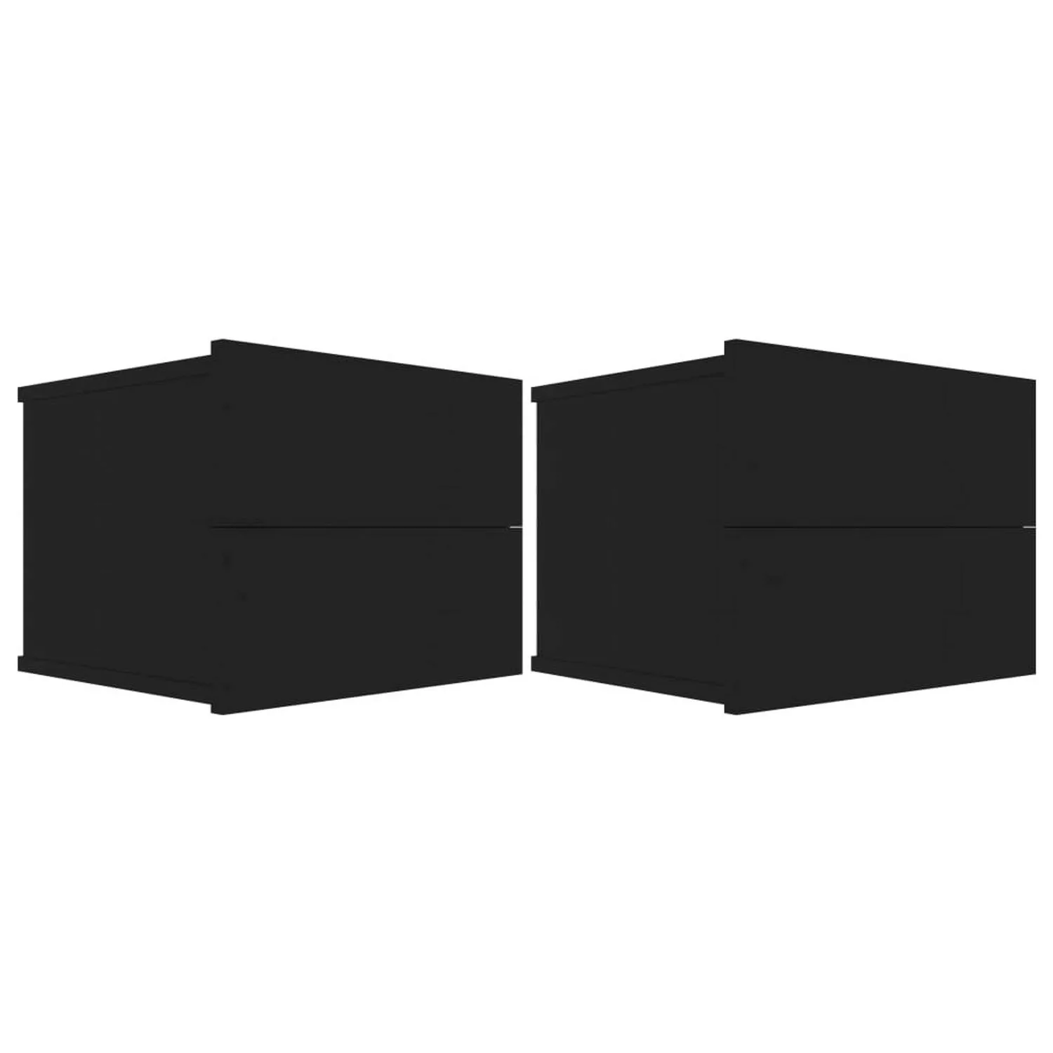 Nachttische 2 Stk. Schwarz 40 X 30 X 30 Cm Spanplatte günstig online kaufen