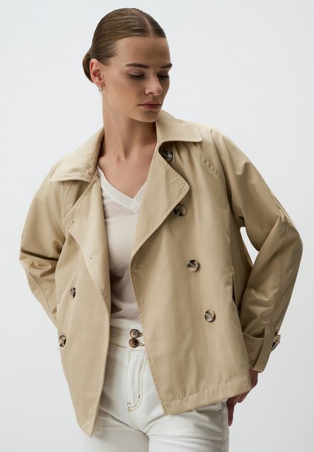 Jimmy Key Trenchcoat Jacke Kragen Kurzer Trenchcoat günstig online kaufen