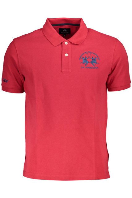 La Martina Poloshirt Elegantes rotes Herren-Kurzarmhemd mit Stickerei günstig online kaufen