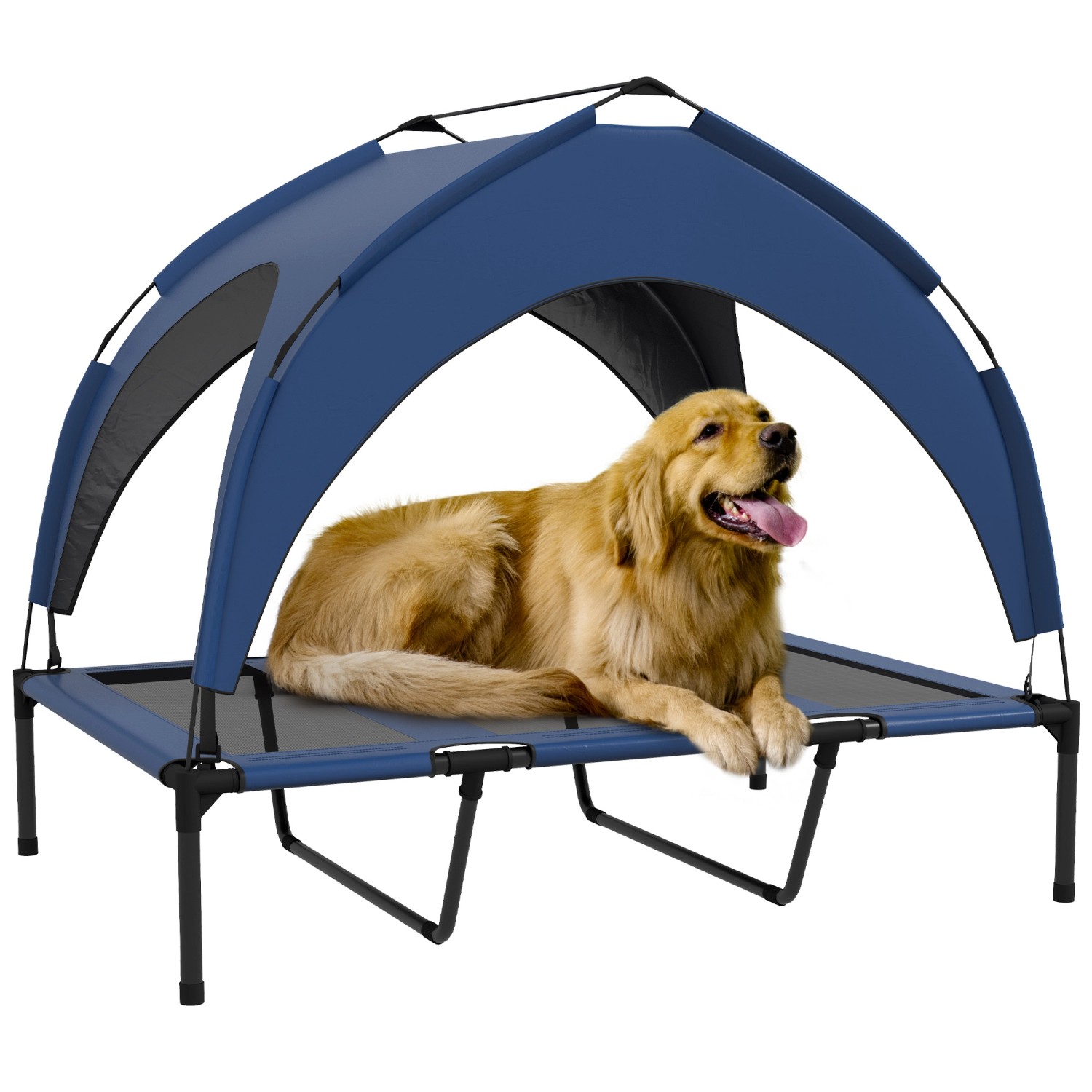 PawHut Hunde-Zubehör blau Edelstahl B/H/L: ca. 76x106x94 cm günstig online kaufen