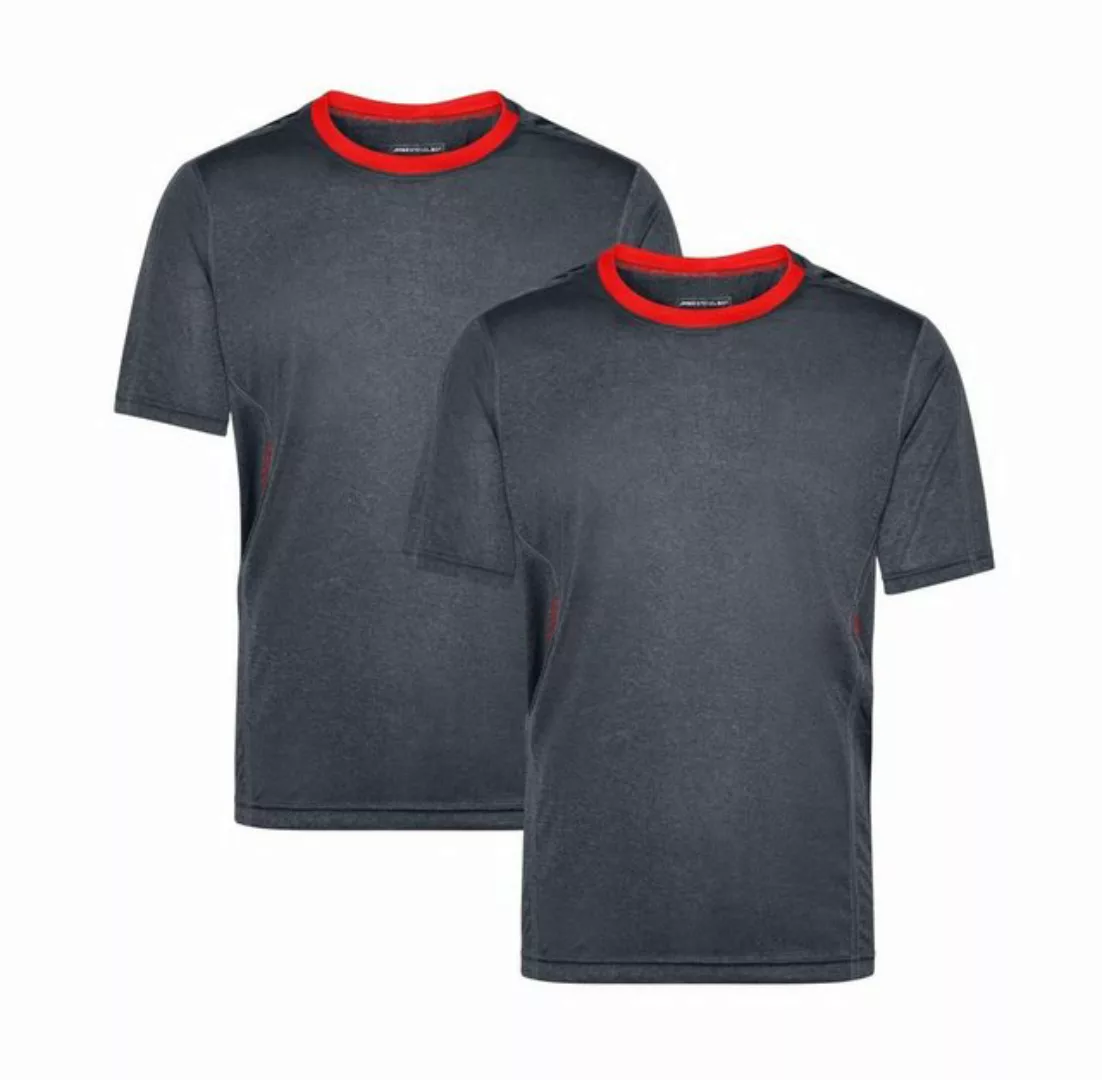 James & Nicholson Laufshirt Doppelpack Herren Kurzarm Laufshirt Running T-S günstig online kaufen