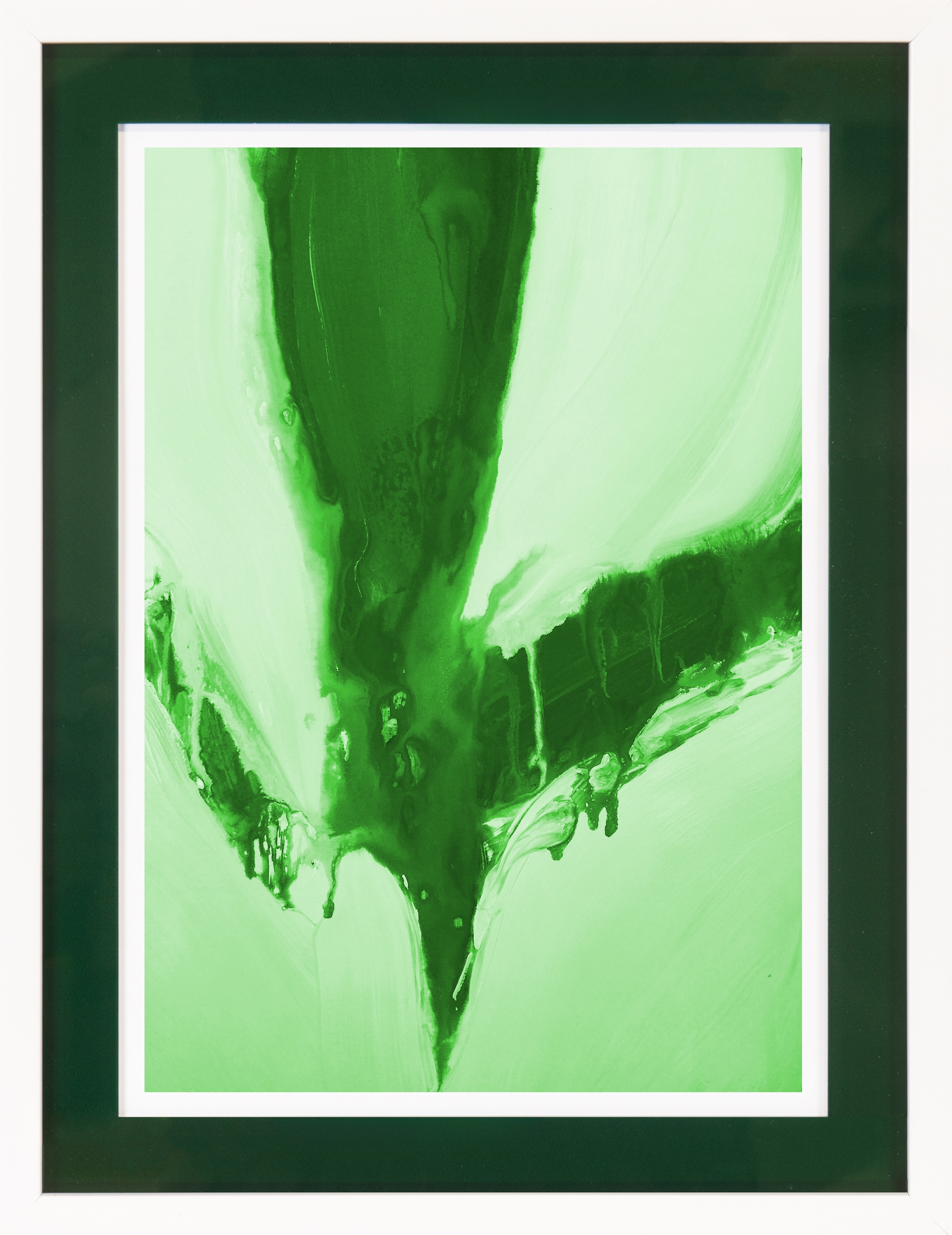 queence Bild mit Rahmen »Abstrakt, dunkelgrün«, Abstrakt, (1 St.), Poster m günstig online kaufen