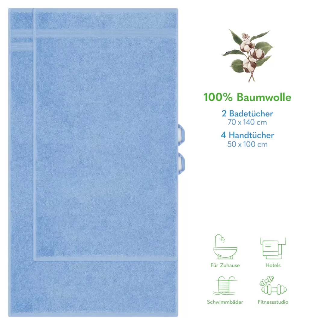 HAMMETEX Handtuch Set 6-teiliges Handtuch Set, günstig online kaufen