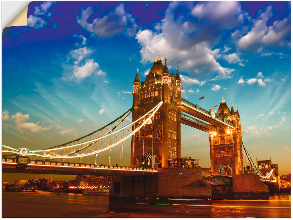 Artland Wandbild »Tower Bridge«, Brücken, (1 St.), als Leinwandbild, Wandau günstig online kaufen