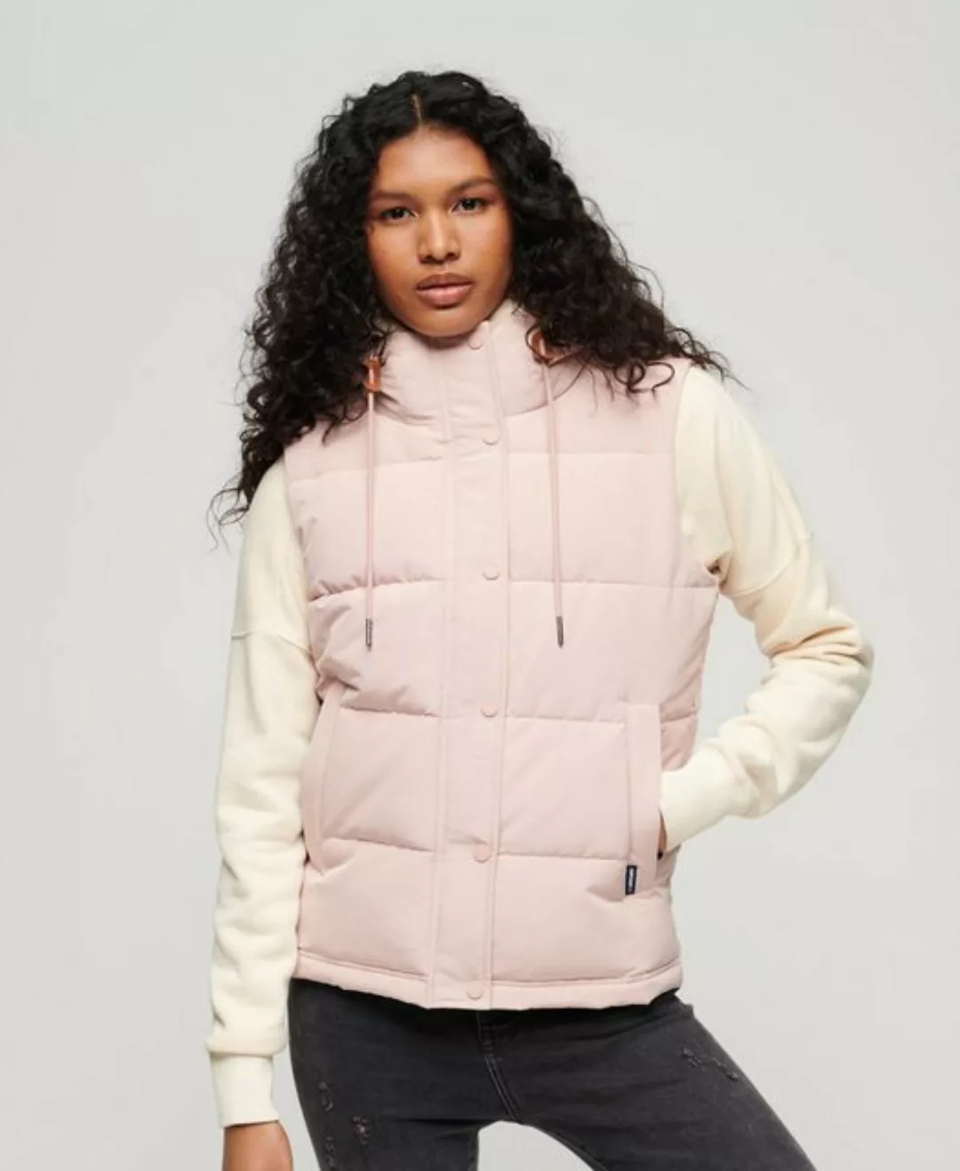 Superdry Steppweste EVEREST HOODED PUFFER GILET Pink Blush günstig online kaufen