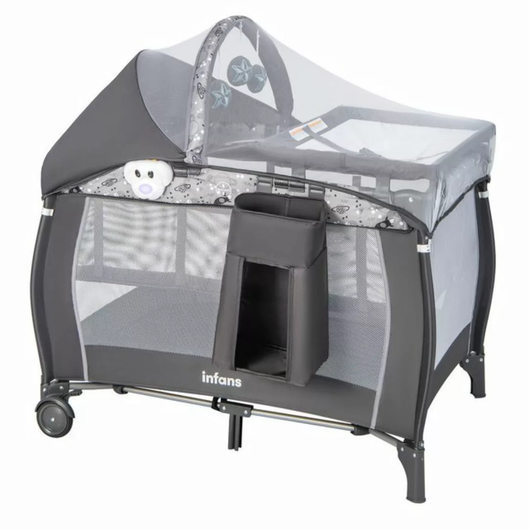 COSTWAY Beistellbett, 4 in 1 Babybett, mit Wickeltisch & Matratze günstig online kaufen