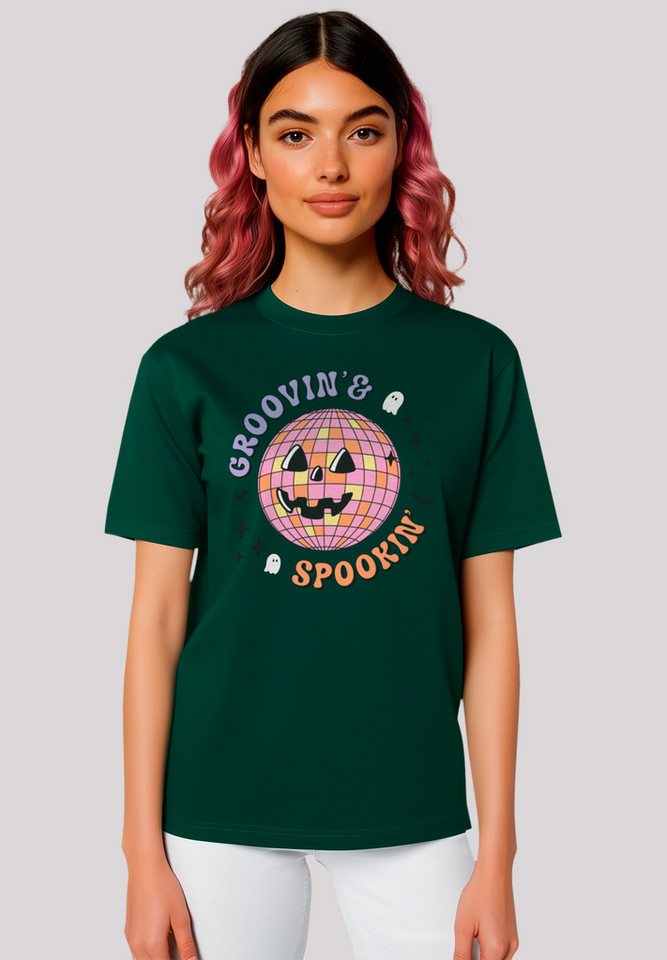 F4NT4STIC T-Shirt Retro Halloween Groovin and spookin Disco ball Premium Qu günstig online kaufen