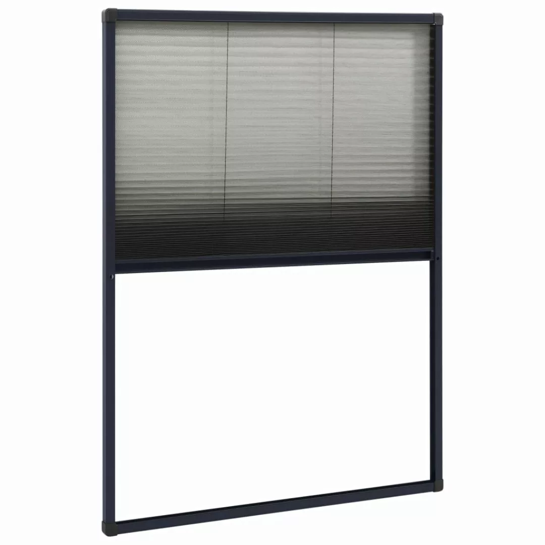 Insektenschutz-plissee Für Fenster Aluminium Anthrazit 80x120cm günstig online kaufen