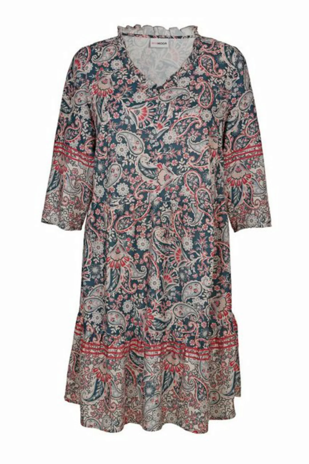 MIAMODA Longbluse Long-Tunika Paisleyprint Saumvolant günstig online kaufen