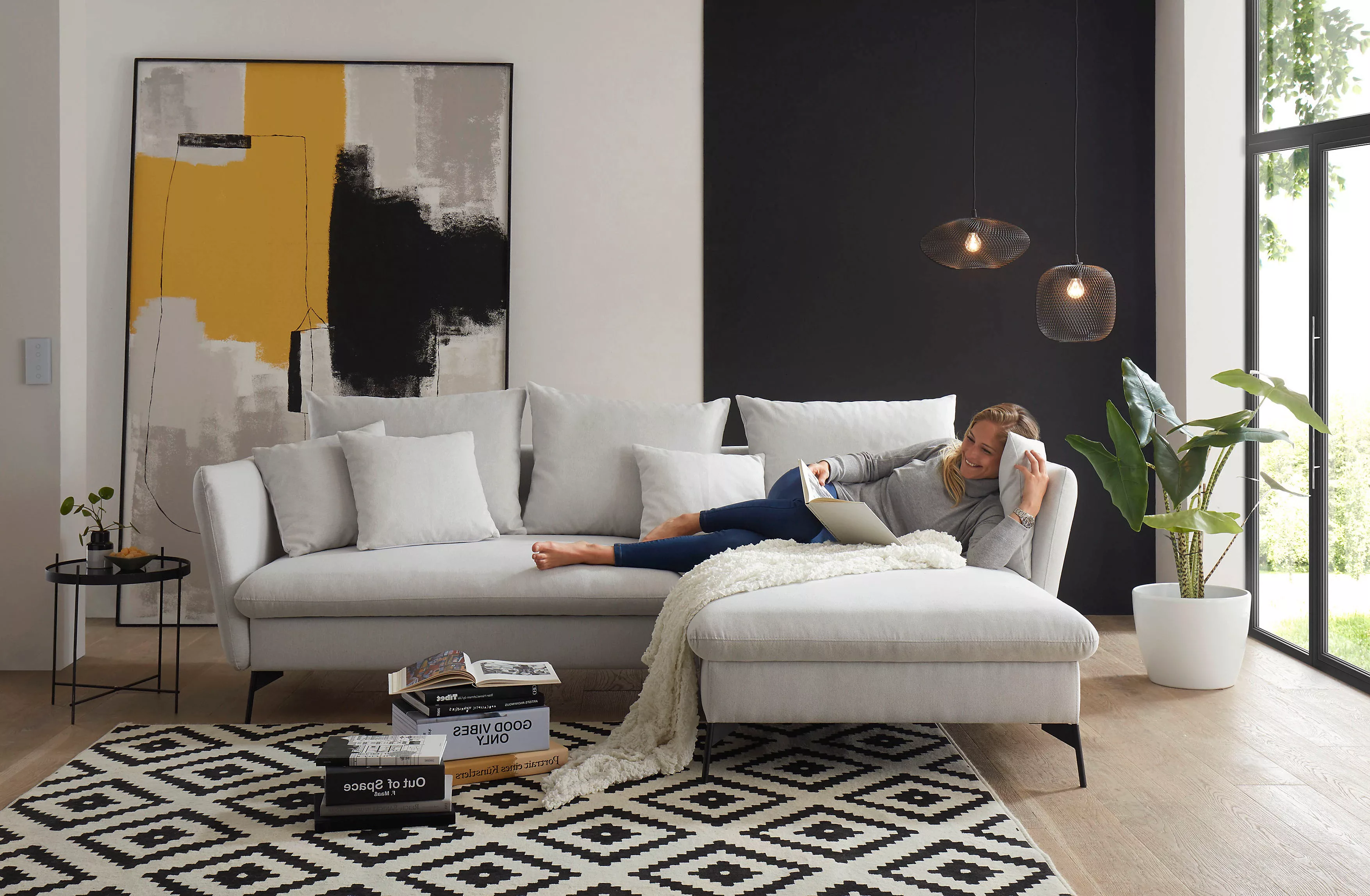 andas Ecksofa "LIVORNO,258 cm, L-Form,", Schlaffunktion u. Bettkasten (139/ günstig online kaufen