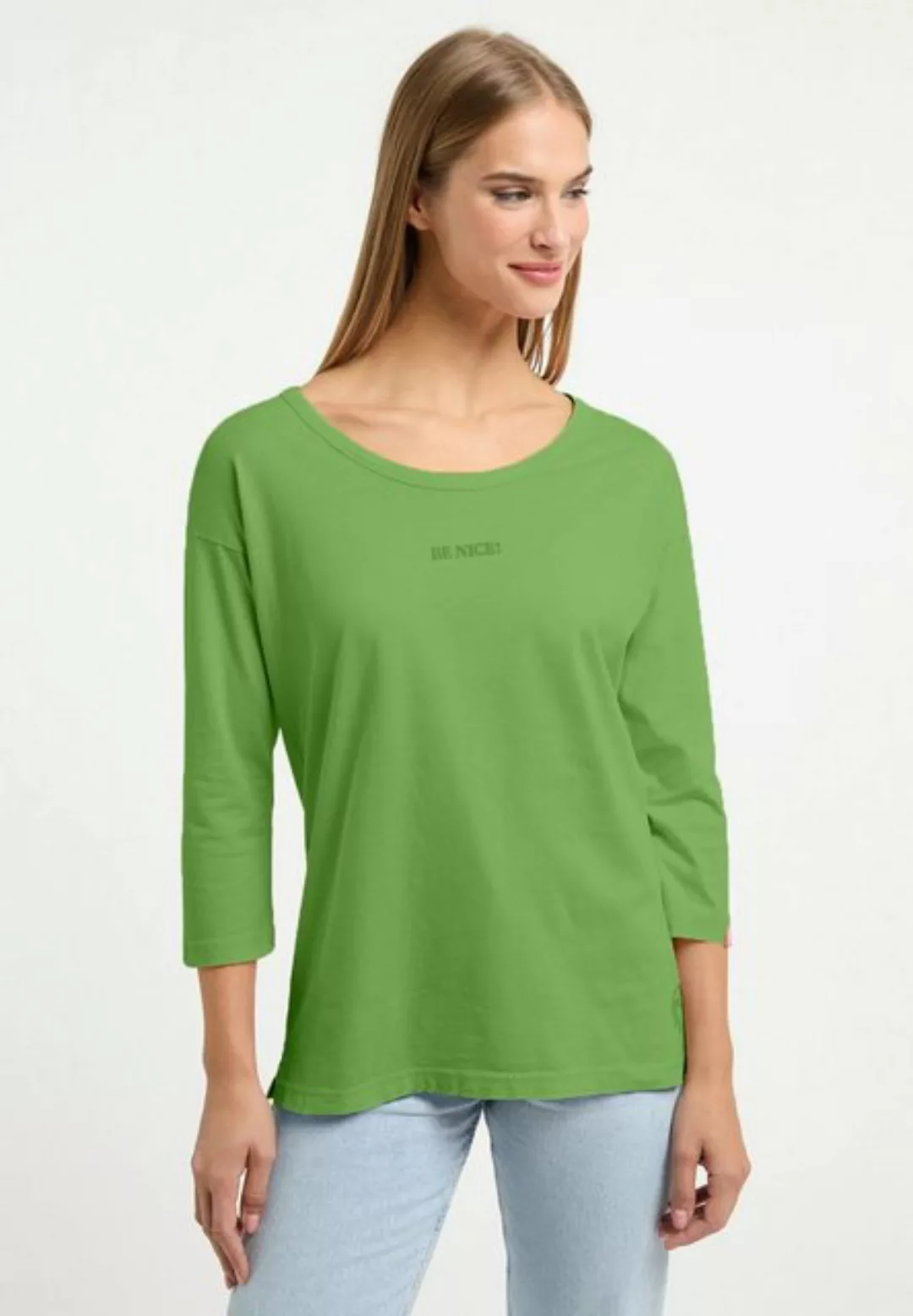 Frieda & Freddies NY Strickpullover Shirt 3/4 Sleeve mit dezenten Farbdetai günstig online kaufen