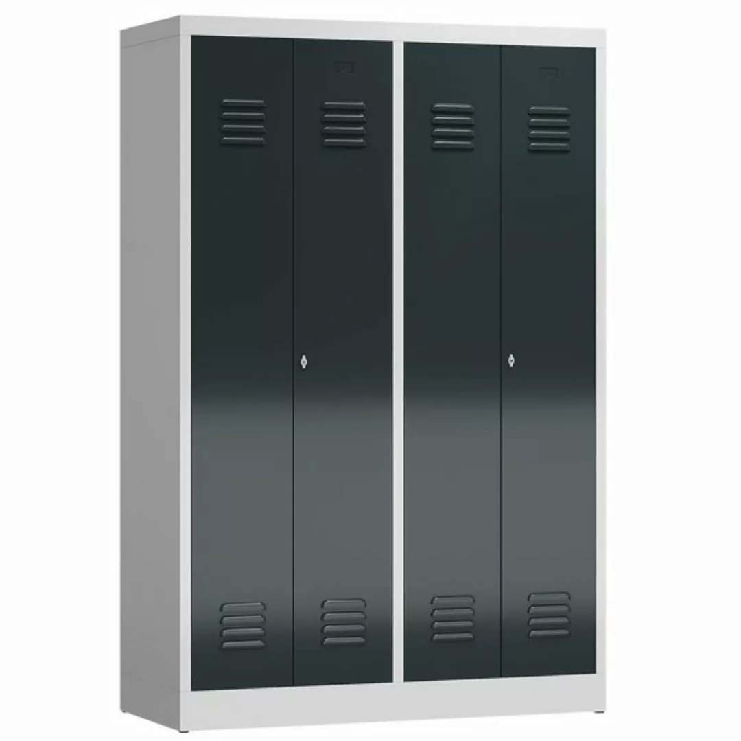 Steelboxx Spind ClassiX Garderobenschrank, 4 Abteile, je 2 mittig schließen günstig online kaufen