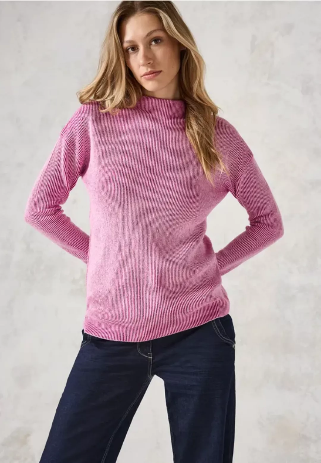 Cecil Strickpullover, mit Materialmix günstig online kaufen