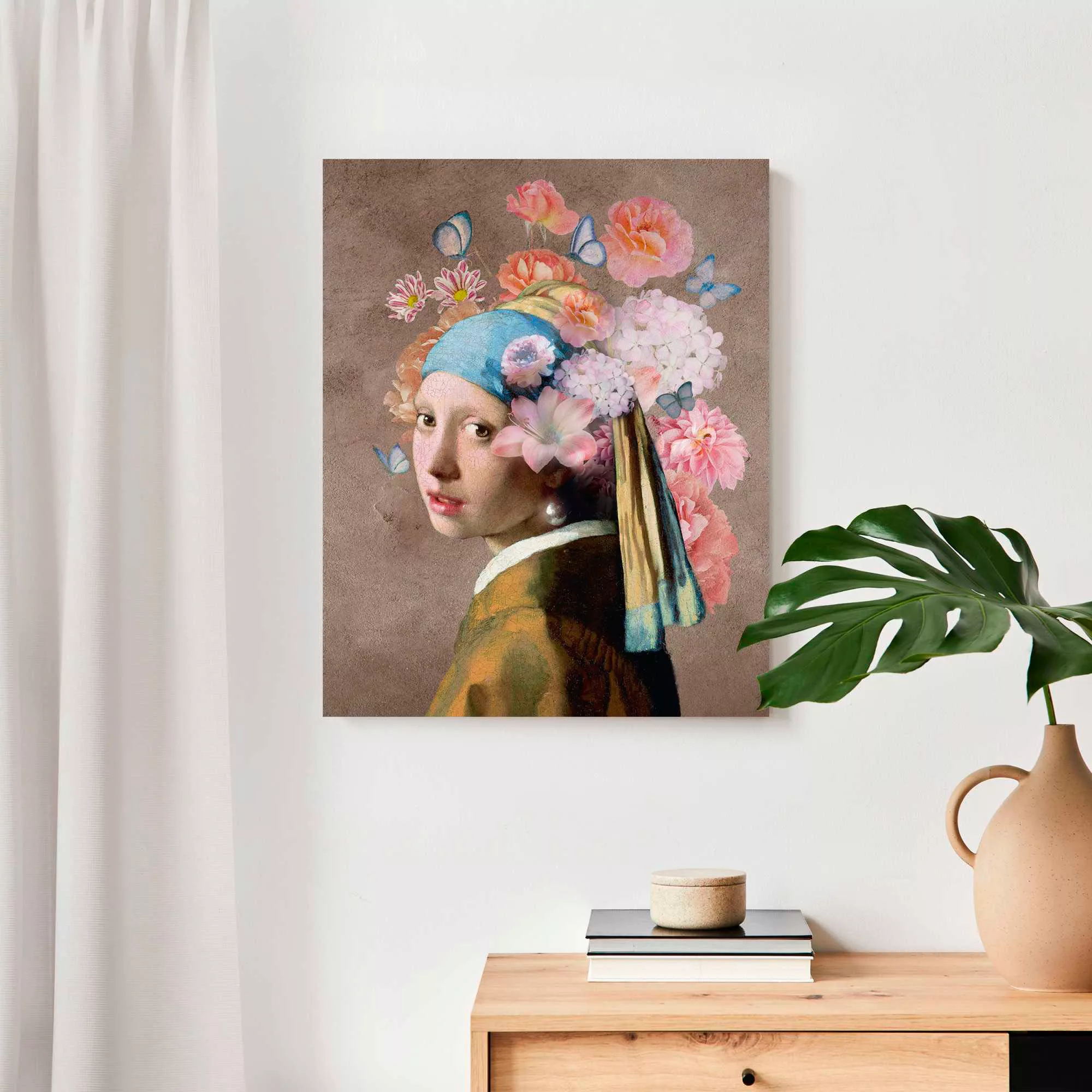 Reinders Deco-Panel "Das Blumenmädchen mit dem Perlenorhrring" günstig online kaufen