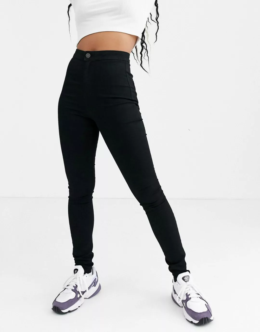 NOISY MAY Nmella High Waist Skinny Fit Jeans Damen Schwarz günstig online kaufen