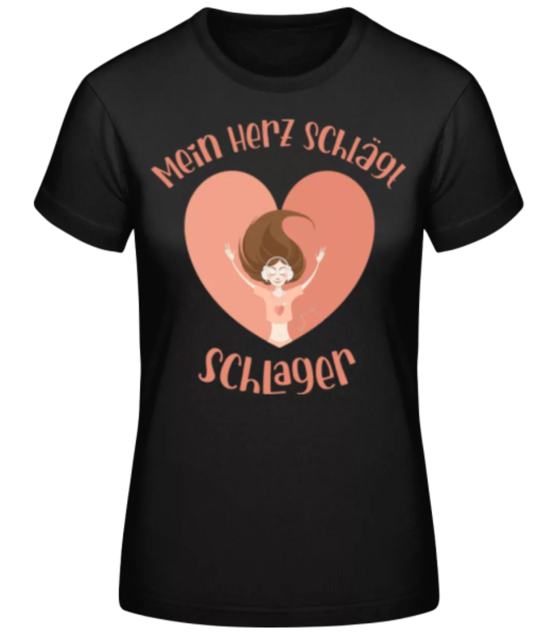 Mein Herz Schlägt Schlager · Frauen Basic T-Shirt günstig online kaufen