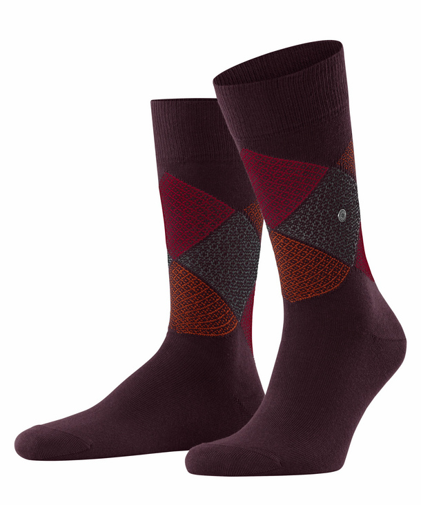 Burlington Tie Rhomb Herren Socken, 40-46, Rot, Raute, Baumwolle, 21950-837 günstig online kaufen