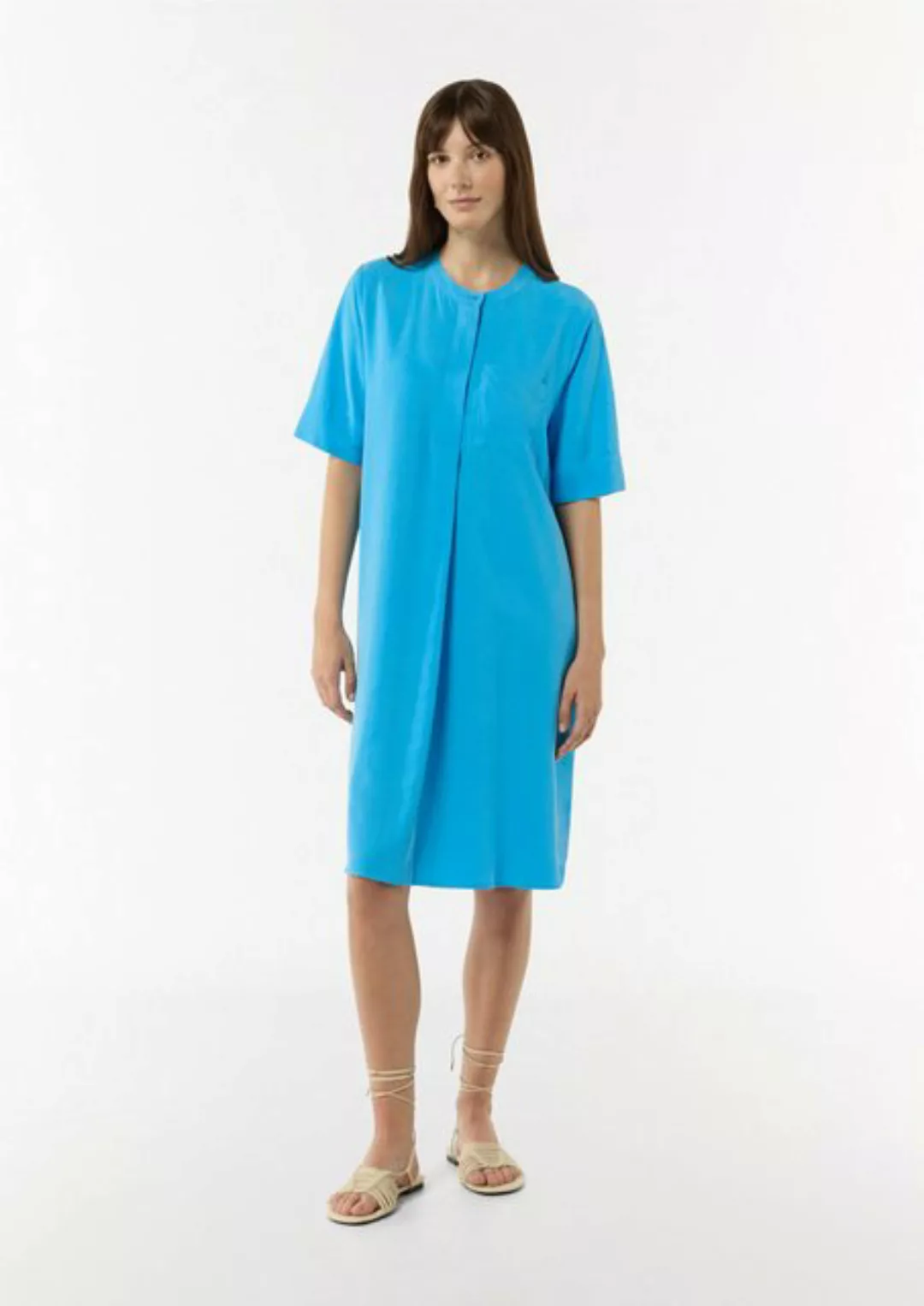 comma casual identity Minikleid Ausgestelltes T-Shirt-Kleid aus Modal Stick günstig online kaufen