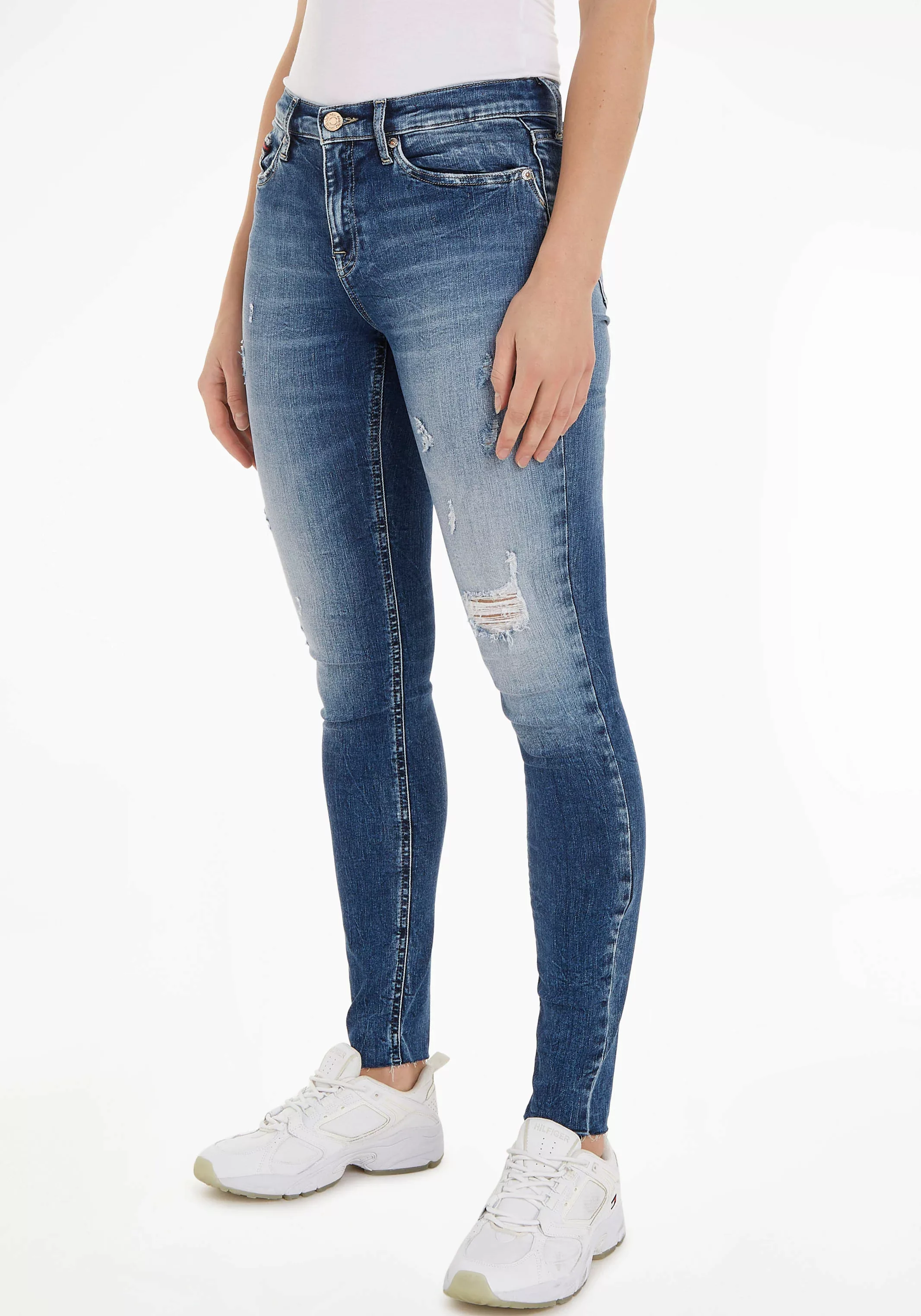 Tommy Jeans Skinny-fit-Jeans NORA MR SKN CG2235 mit Tomma Jeans Markenbadge günstig online kaufen