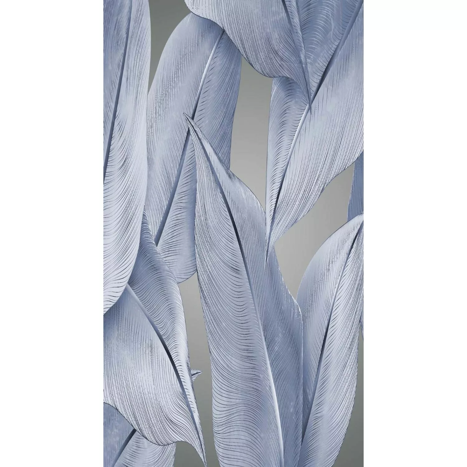 Bricoflor Blättertapete in Blau günstig online kaufen