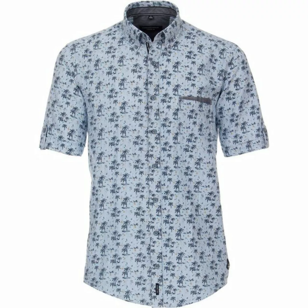 CASAMODA Streifenhemd Große Größen Streifenhemd Kurzform blau-weiß Palmenpr günstig online kaufen