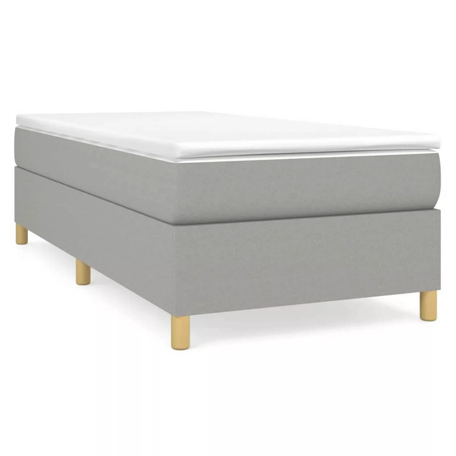 vidaXL Boxspringbett mit Matratze Hellgrau 90x190 cm Stoff1378618 günstig online kaufen