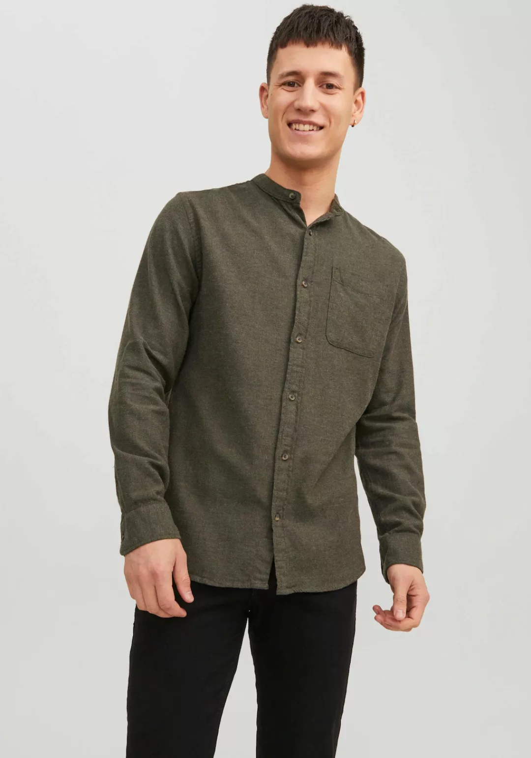 Jack & Jones Langarmhemd JJEBAND MELANGE SHIRT LS SN günstig online kaufen