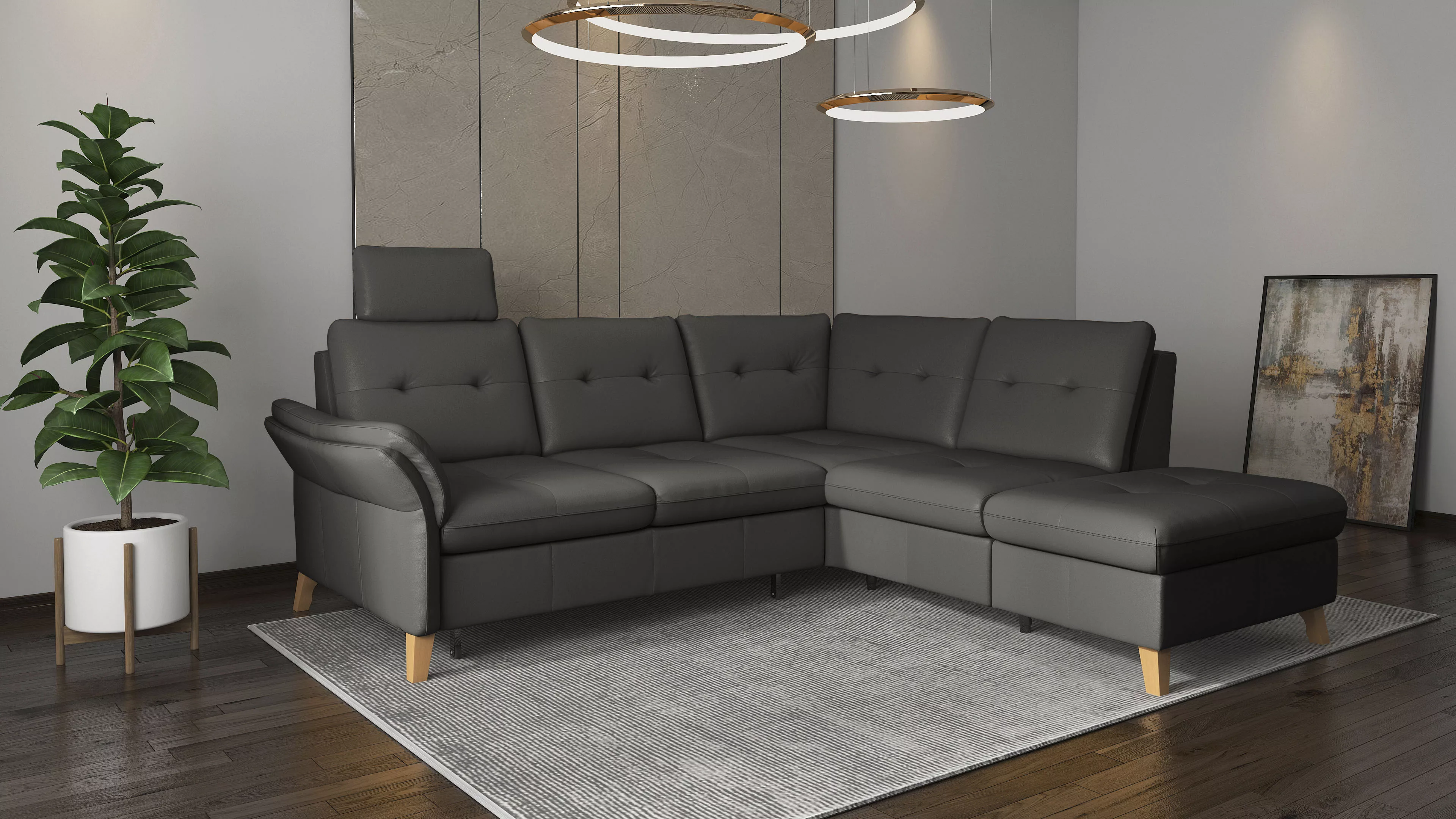 sit&more Ecksofa »Göteborg«, inkl. Sitztiefenverstellung, wahlweise mit Bet günstig online kaufen