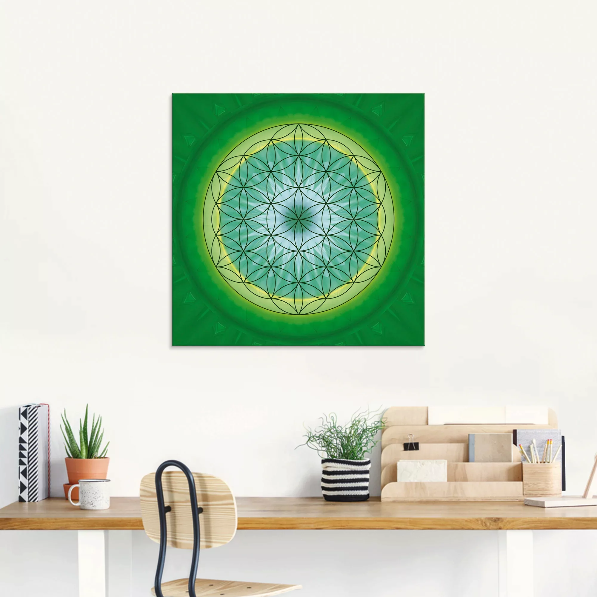Artland Glasbild "Blume des Lebens 3", Muster, (1 St.) günstig online kaufen
