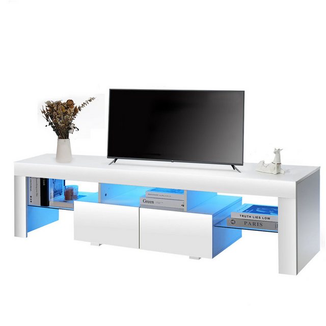 oyajia TV-Schrank 160cm TV-Schrank mit LED-Beleuchtung, Lowboard TV-Schrank günstig online kaufen