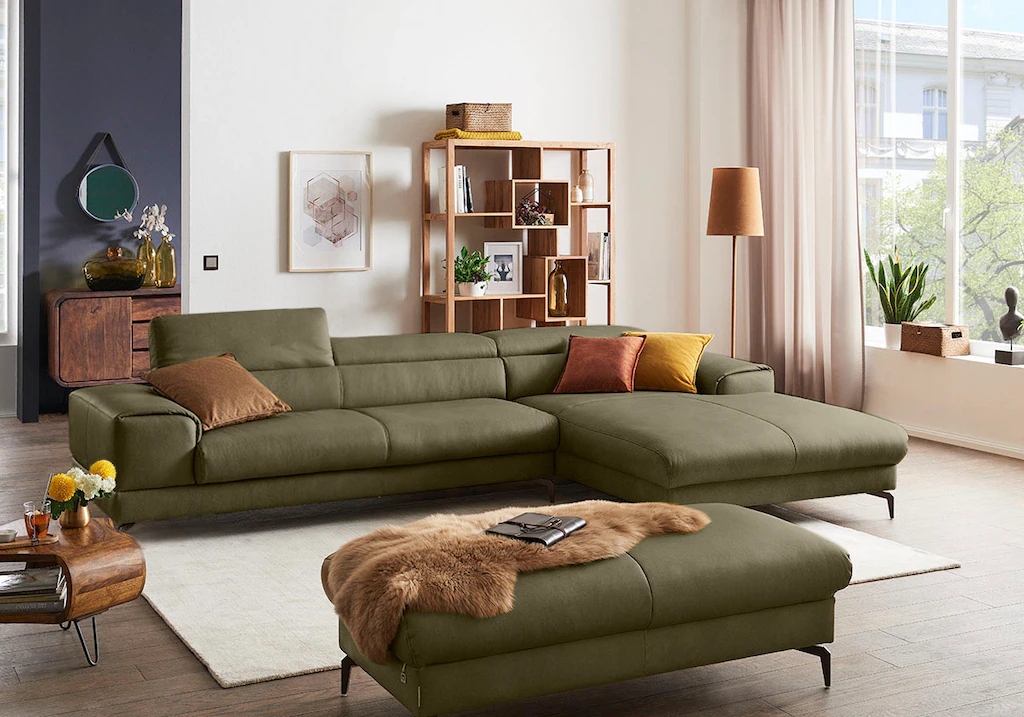 W.SCHILLIG Ecksofa "piedroo, Designsofa mit tollem Sitzkomfort, bequem, L-F günstig online kaufen