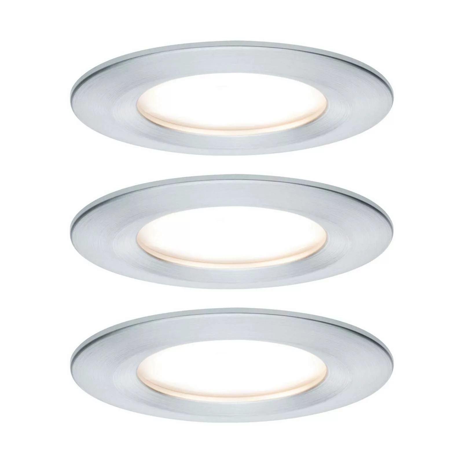 Paulmann LED-Einbauspot Nova Coin 3er aluminium rund dimmbar günstig online kaufen