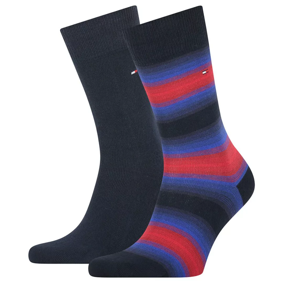 Tommy Hilfiger Seasonal Baja Gestreifte Socken 2 Paare EU 39-42 Navy Red günstig online kaufen
