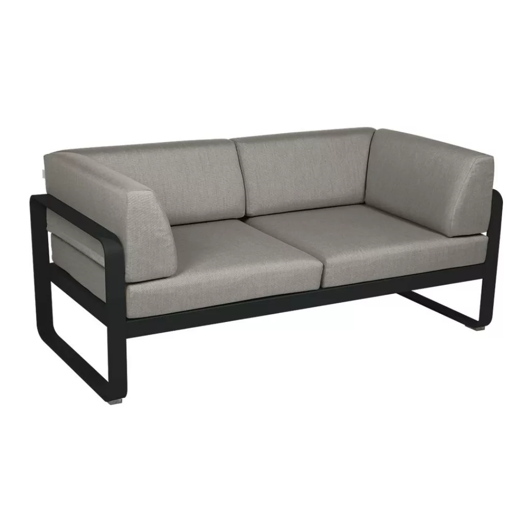 Bellevie 2-Sitzer Club Sofa 42 Lakritze B8 Taupegrau günstig online kaufen