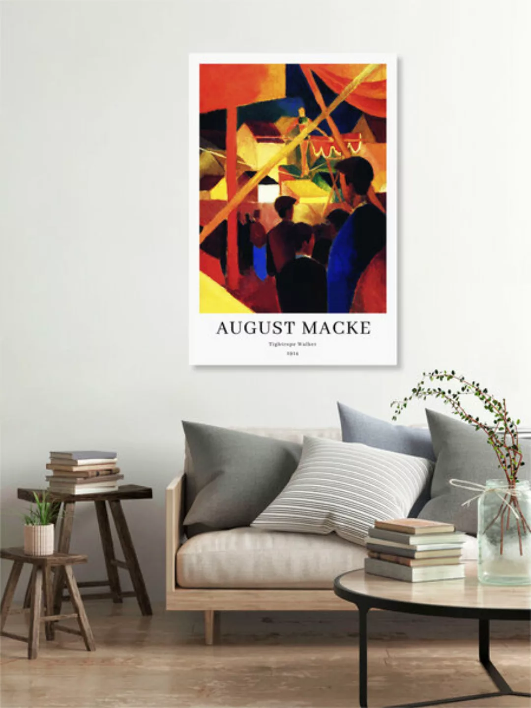 Poster / Leinwandbild - August Macke: Seiltänzer - Ausstellungsposter günstig online kaufen