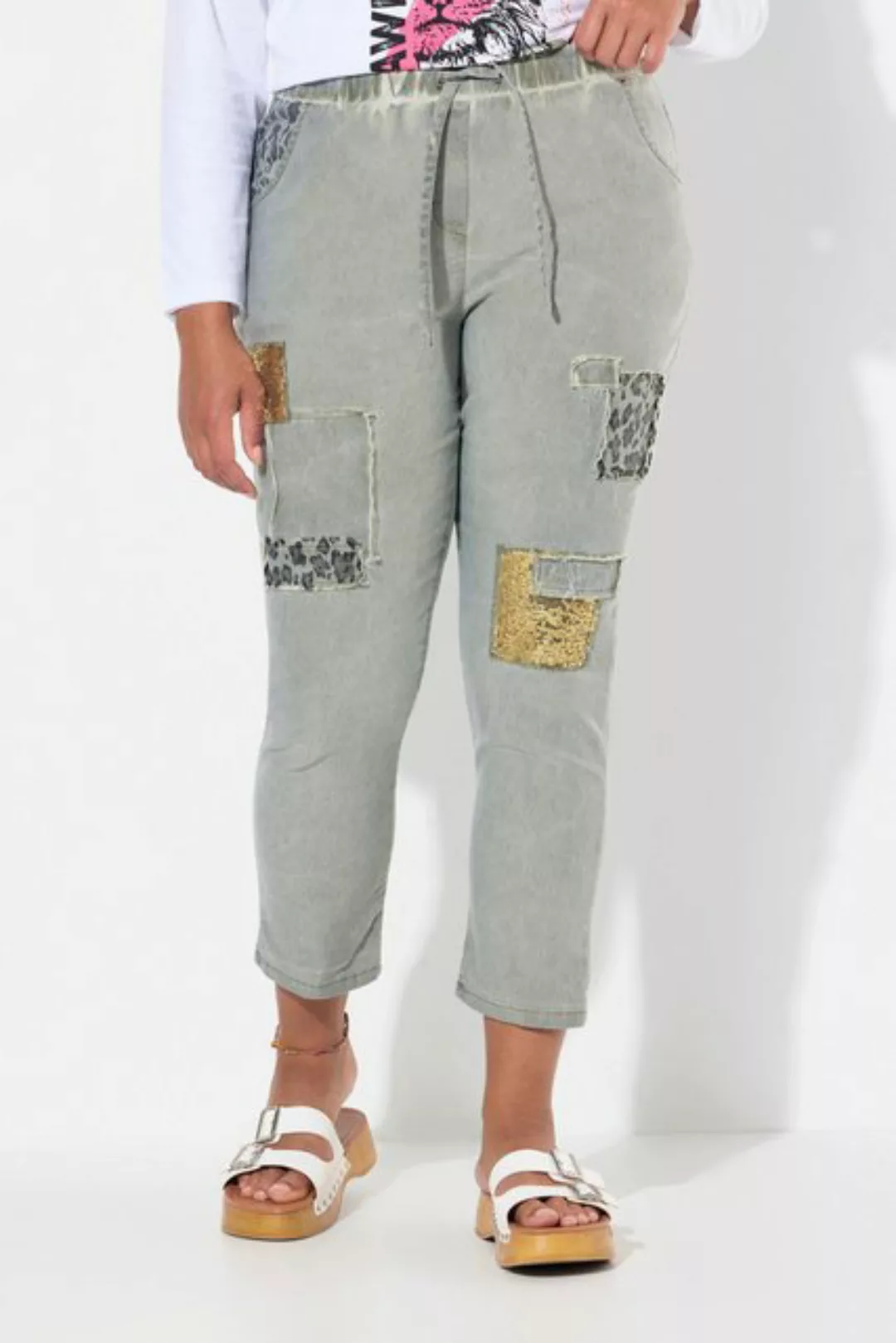 Angel of Style Funktionshose Hose Joggpants Crinkle Pailletten Elastikbund günstig online kaufen