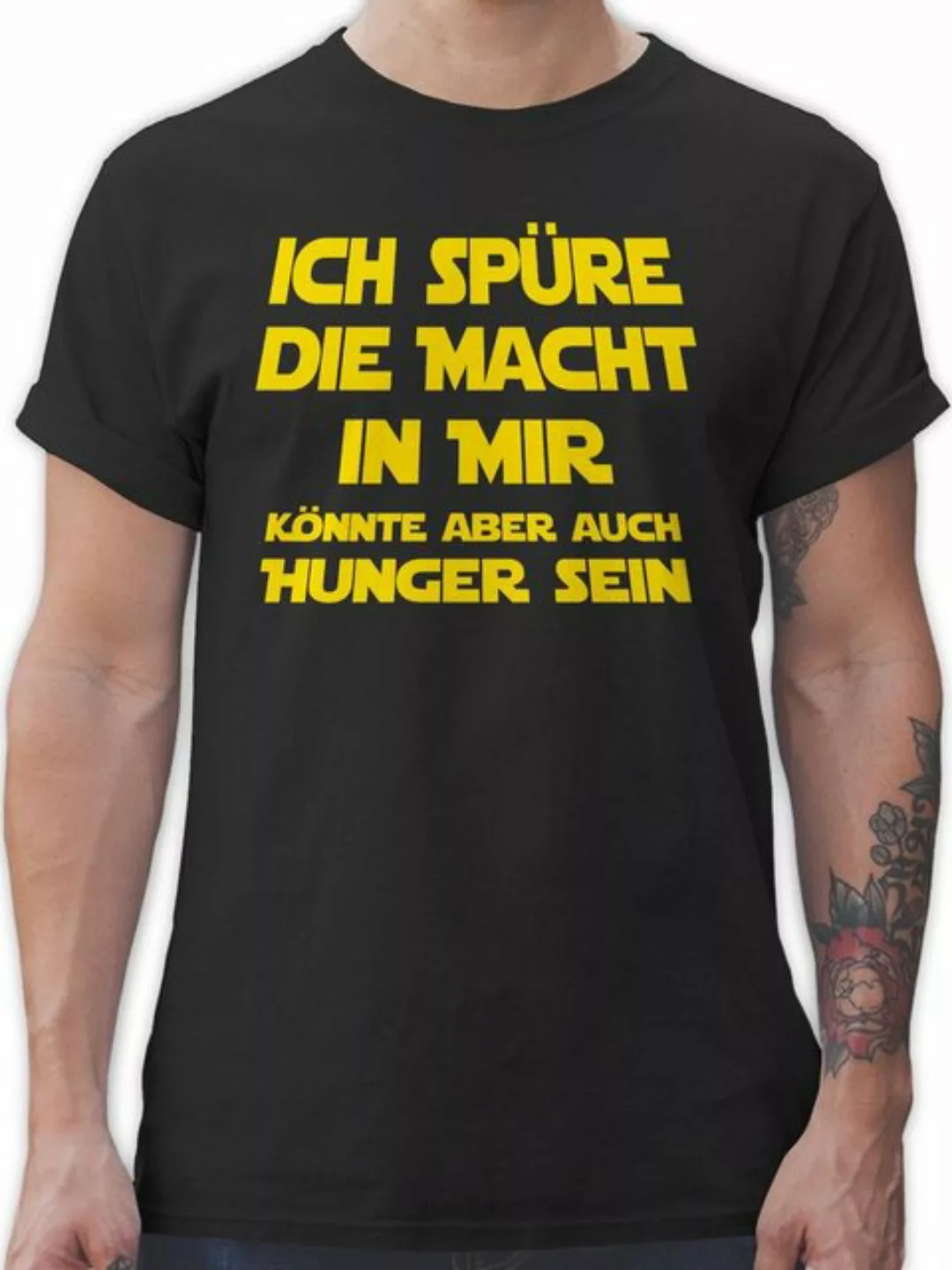 Shirtracer T-Shirt Ich spüre die Macht in mir könnte aber auch Hunger sein günstig online kaufen