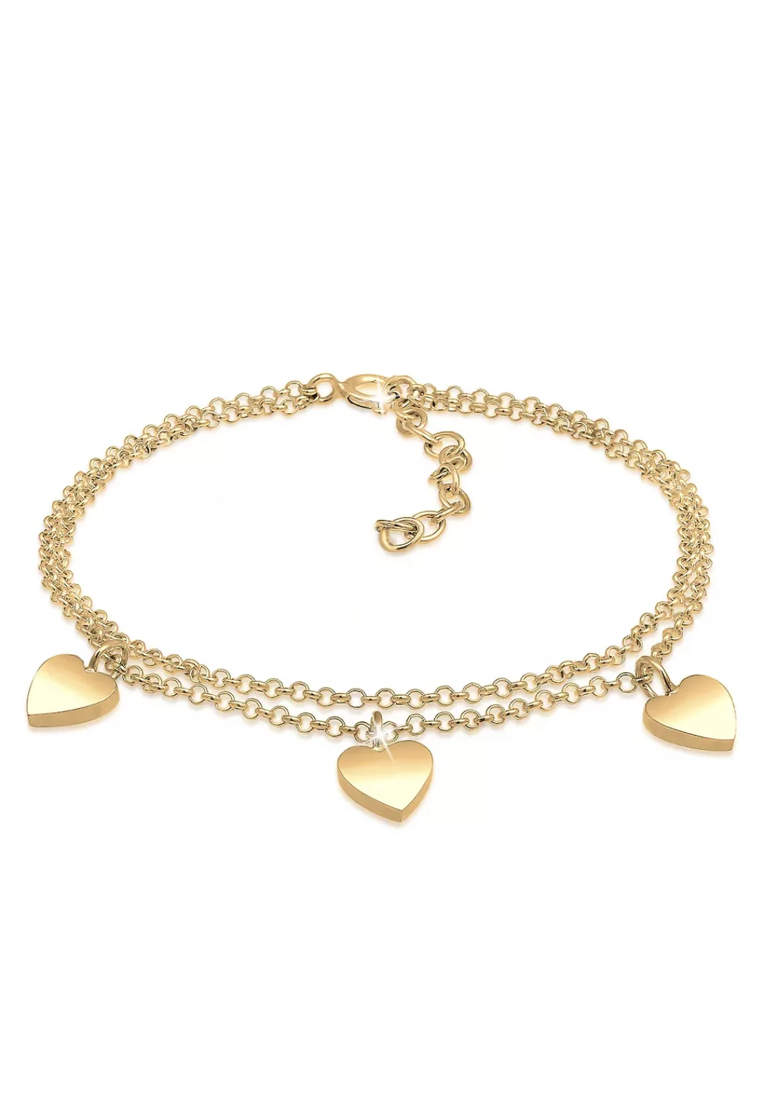 Elli Armband "Herz Symbol Love Trio Layer Erbskette 925 Silber" günstig online kaufen