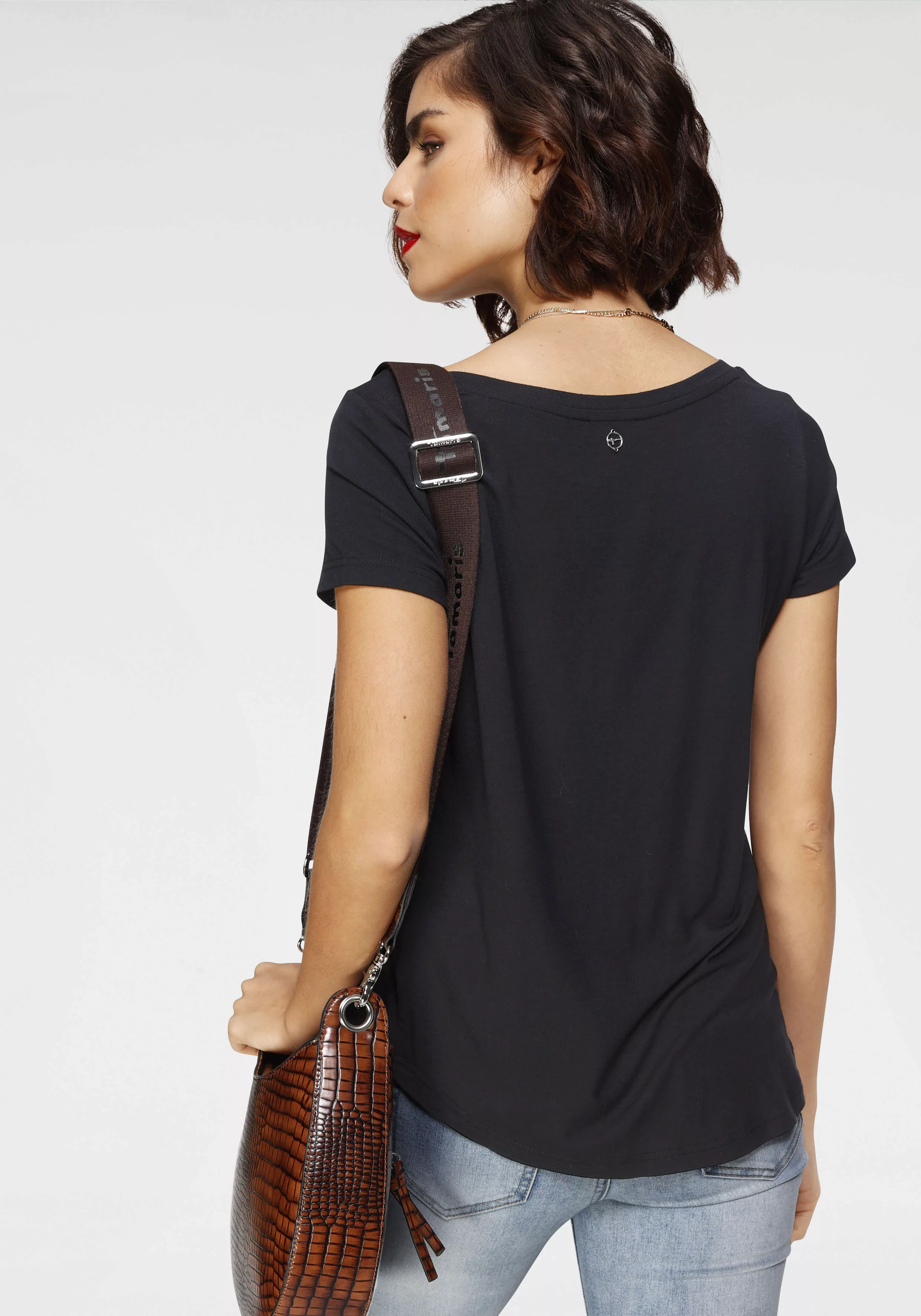 Tamaris T-Shirt mit Fronttasche günstig online kaufen