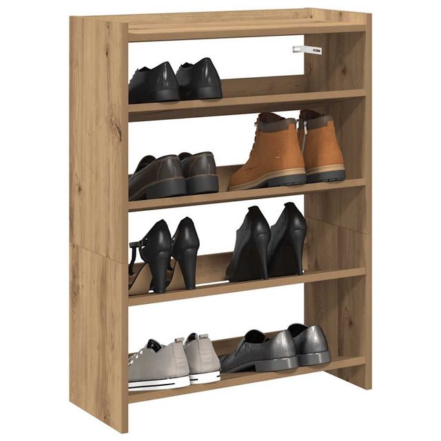 vidaXL Schuhschrank Schuhregal Artisan-Eiche 80x25x61,5 cm Holzwerkstoff günstig online kaufen