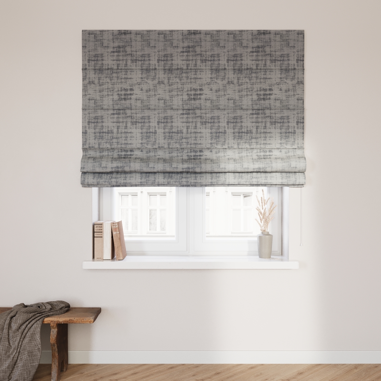 Dekoria Raffrollo Capri, grau, 120 x 150 cm günstig online kaufen