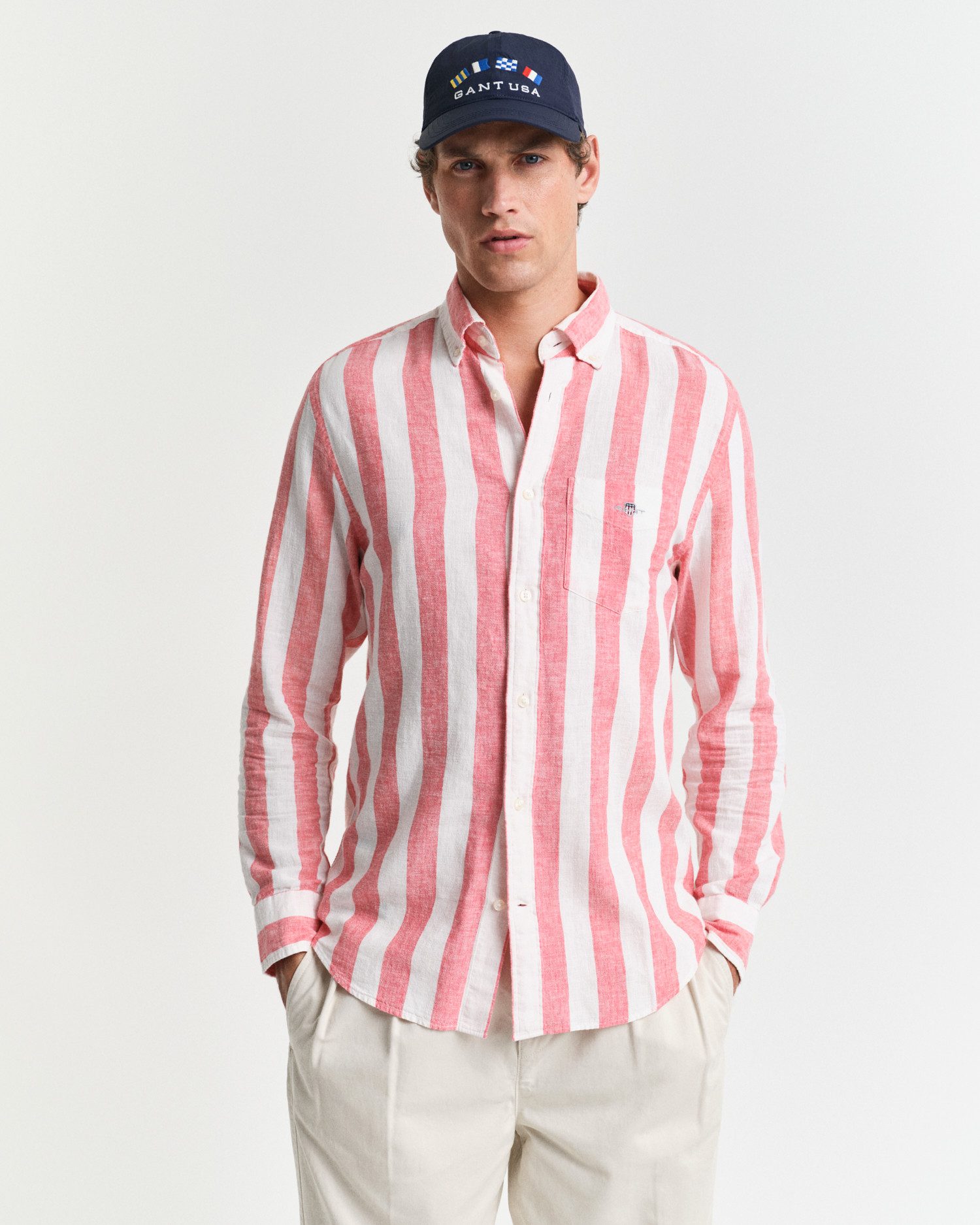 Gant Langarmhemd REG COTTON LINEN BOLD günstig online kaufen