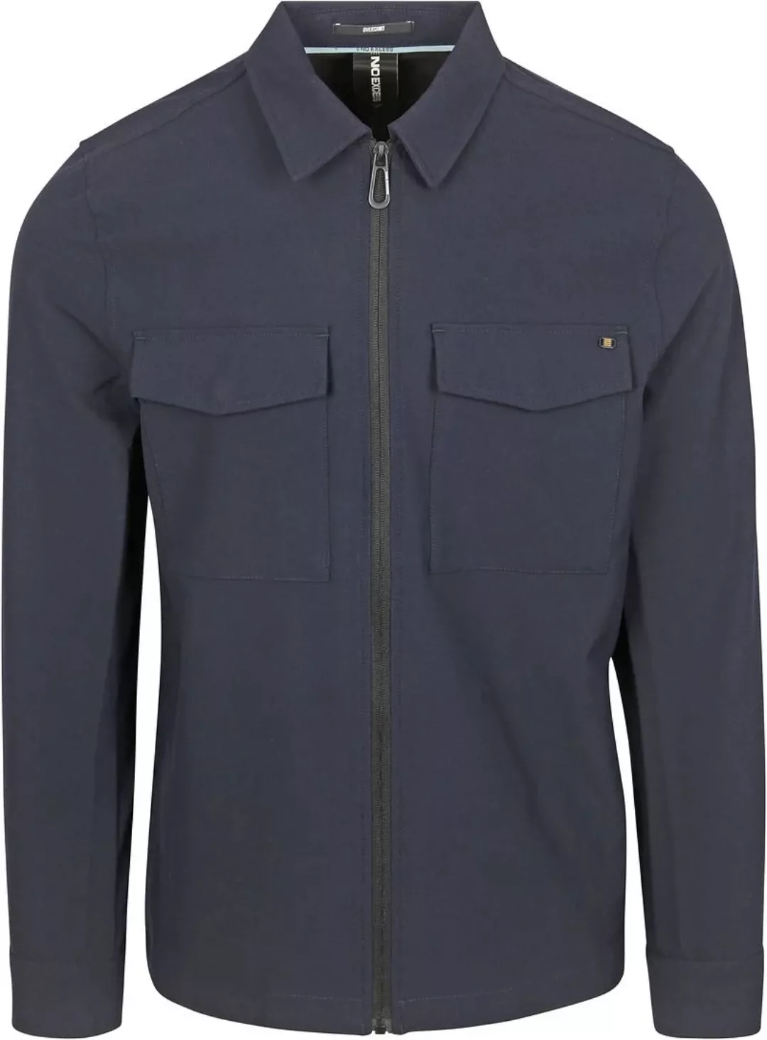 NO EXCESS Langarmhemd No Excess Overshirt mit Zip-Verschluss günstig online kaufen