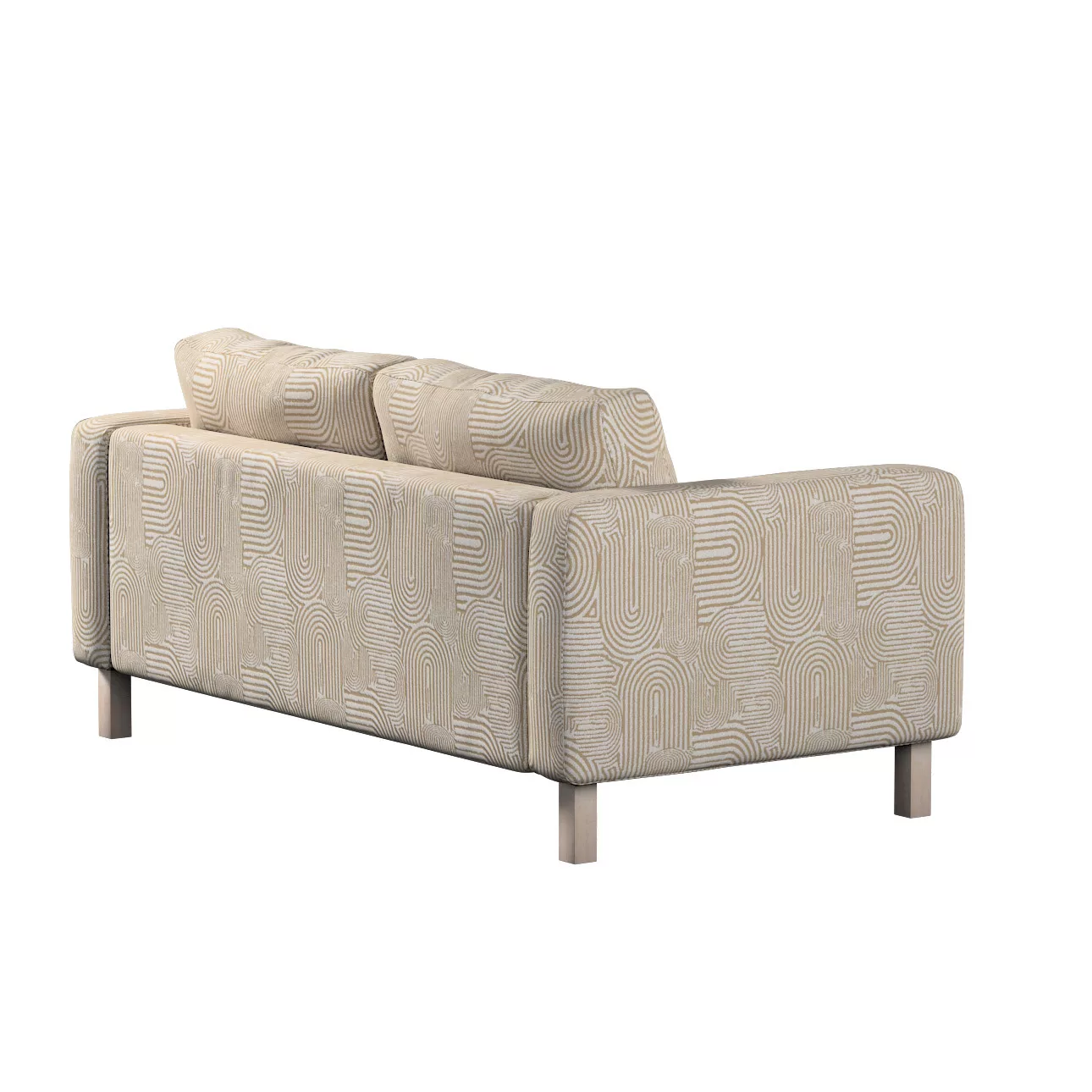 Bezug für Karlstad 2-Sitzer Sofa nicht ausklappbar, beige-ecru, Sofahusse, günstig online kaufen