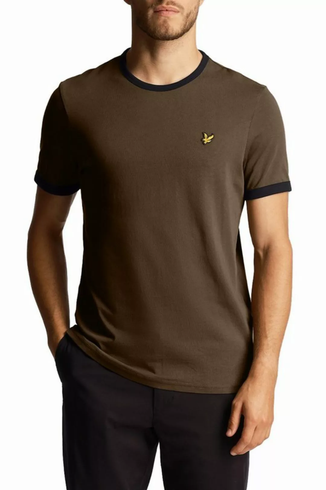 Lyle & Scott T-Shirt Mit Kontrastierender Zierleiste günstig online kaufen